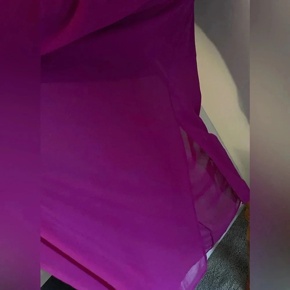 Dee Elle cross cross open back hilow dress sheer overlay party wedding datenight - Picture 4 of 5